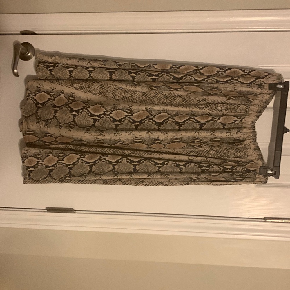 Snake Print Skater Skirt
